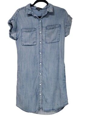 Velvet Heart Coastal Cowgirl Denim Chambray Dress XS Boho Hippie Grunge
